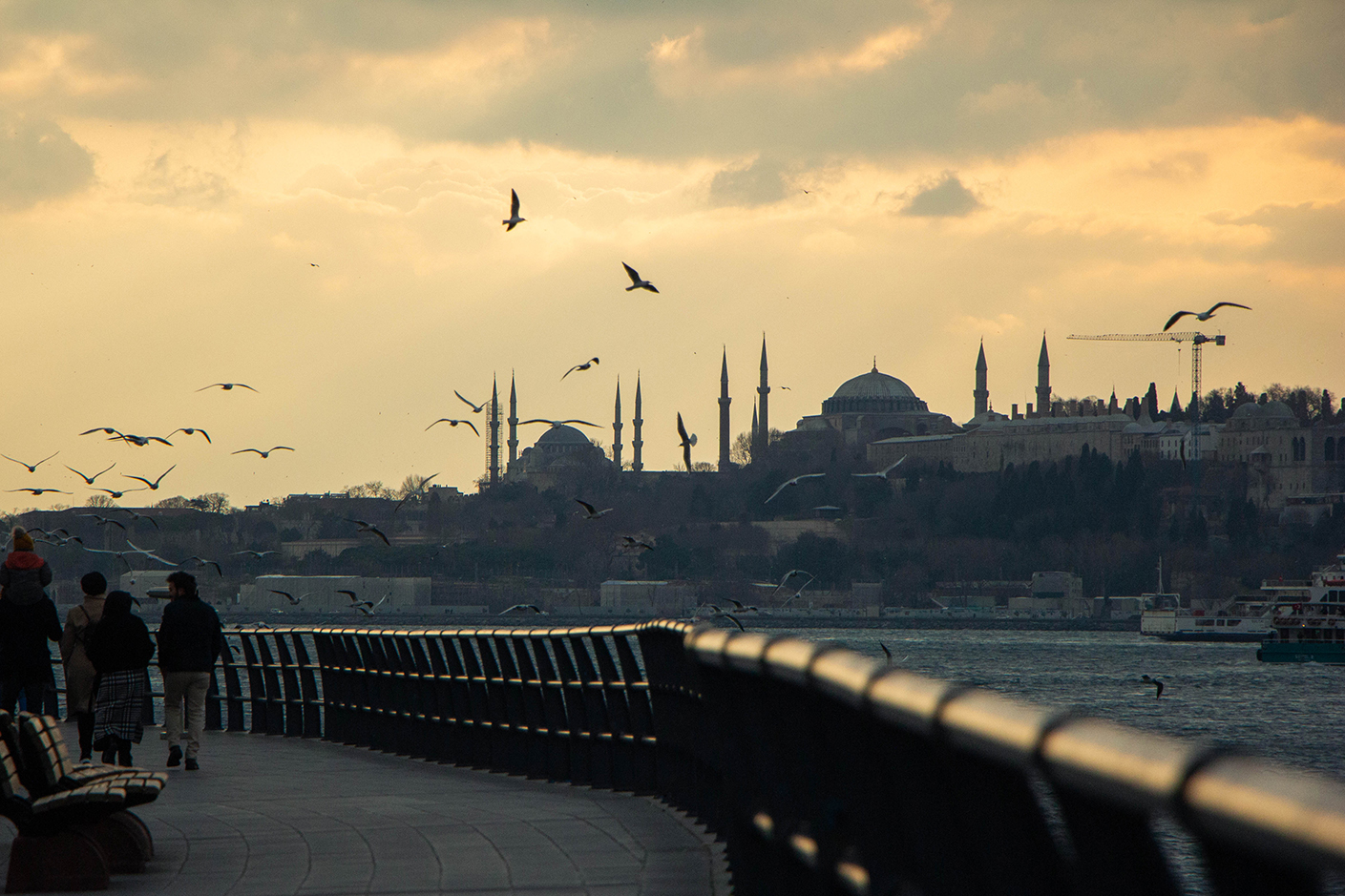 Imagen desde donde se ven las mezquitas más importantes de Estambul